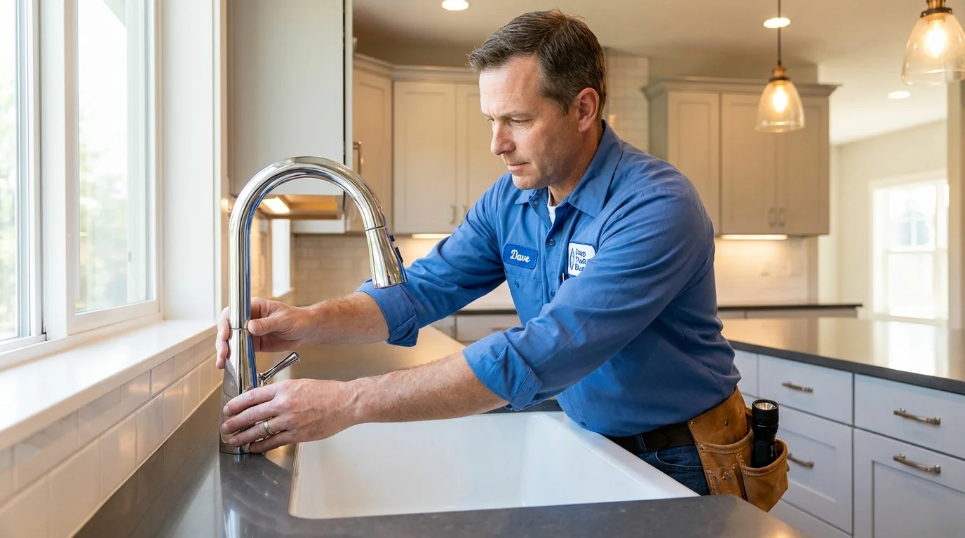 Kitchen faucet installation by Johns Plumbing LLC in Germantown